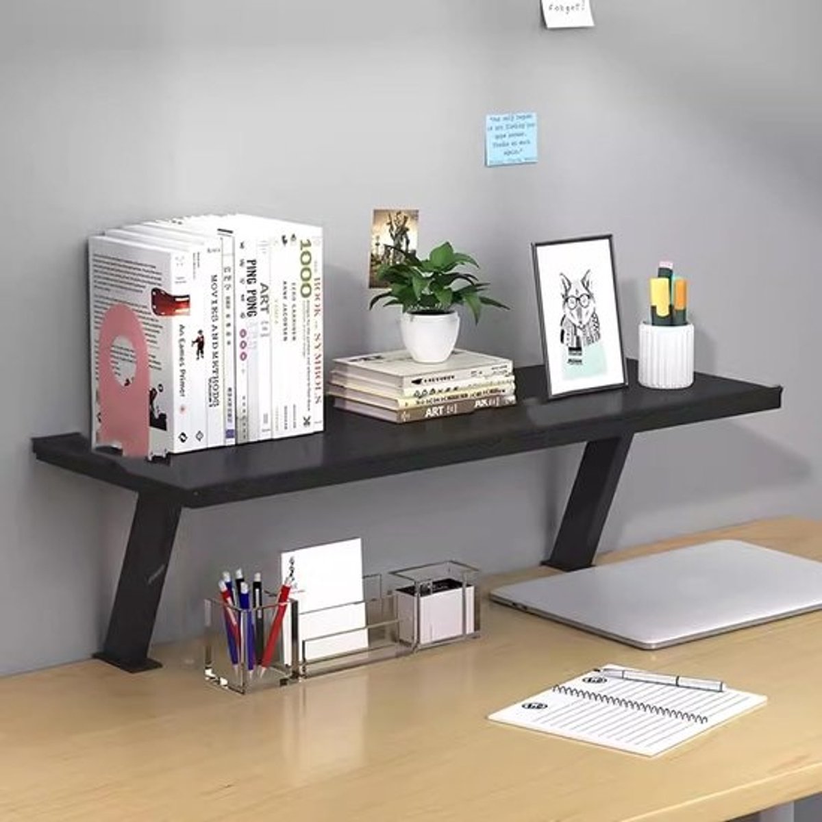 Bureauplank - Bureauverlenging Organizer - Werkruimte Maximaliseren - Veelzijdig Klemontwerp - Tot 3.5cm Dikte - Zwart