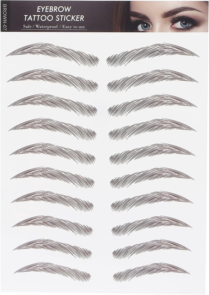 Tijdelijke Wenkbrauw Tattoos voor Vrouwen - Waterproof 6D Make-up Stickers voor Perfecte Wenkbrauwvorm en Grooming