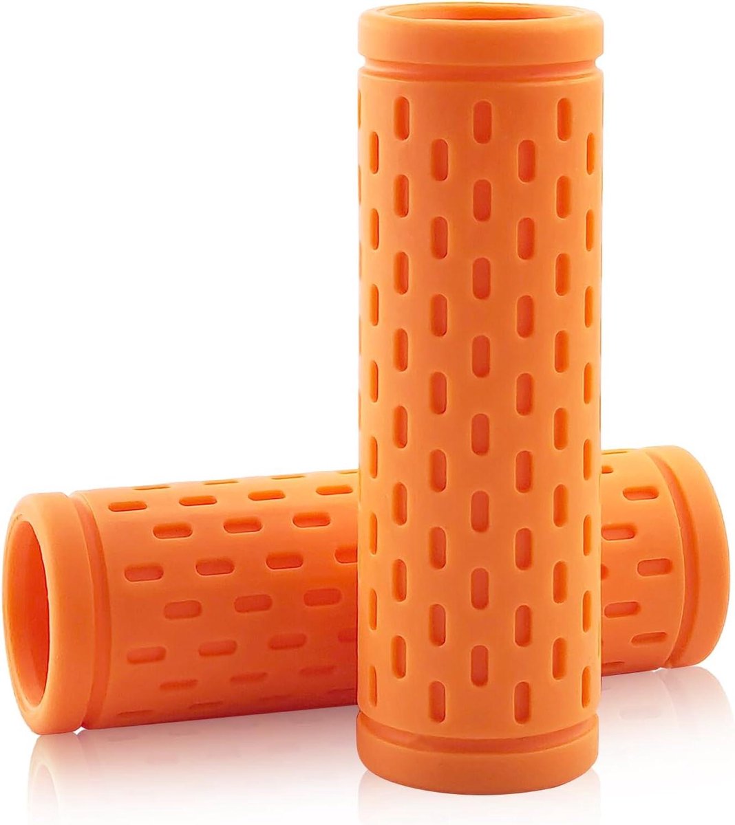 Fietshandgrepen Kinderen - Stuurgrepen Fiets - Veilig Fietsen - Antislip Rubber - 22 mm - Oranje