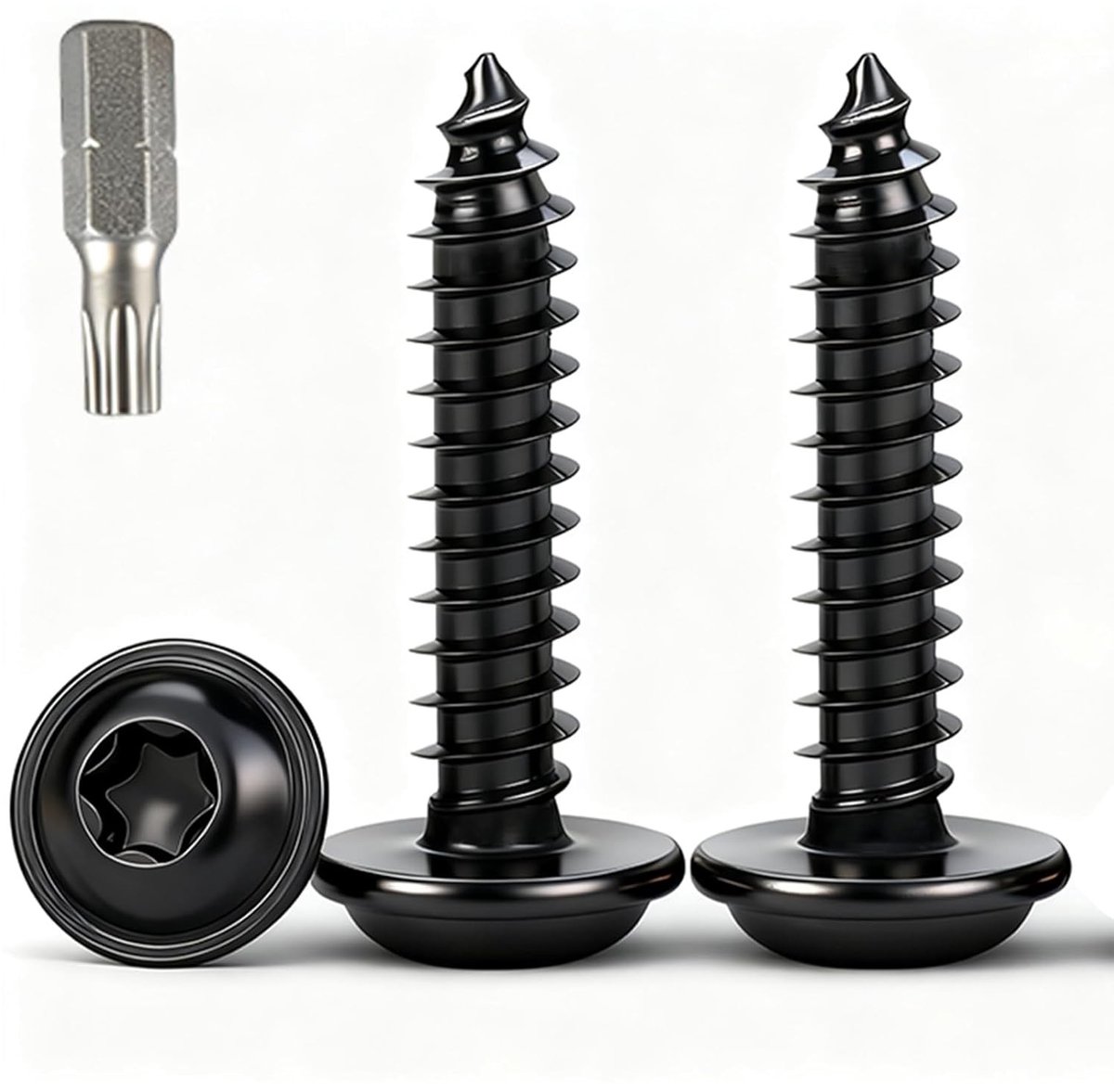20 Stuks Torx Zelfborende Schroeven M3x6mm, Roestvrij Staal voor Hout en Metaal, Inclusief Ringen voor Betrouwbare Bevestiging