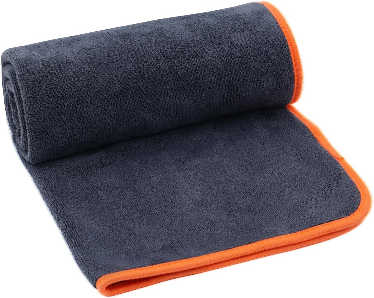 SnelShoppen - 3pcs Fitness Handdoeken Set - Microvezel Sport Handdoeken - 40 x 80 cm Donkergrijs - Lichtgewicht en Sneldrogend Gym Handdoek Set
