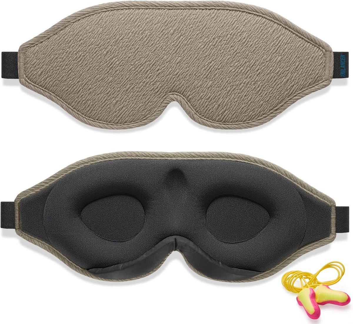 SnelShoppen - Innovatief Slaapmasker Oogmasker voor Mannen en Vrouwen, 100% Lichtblokkerend, Comfortabel Traagschuim, Ideaal voor Slapen, Mediteren, R