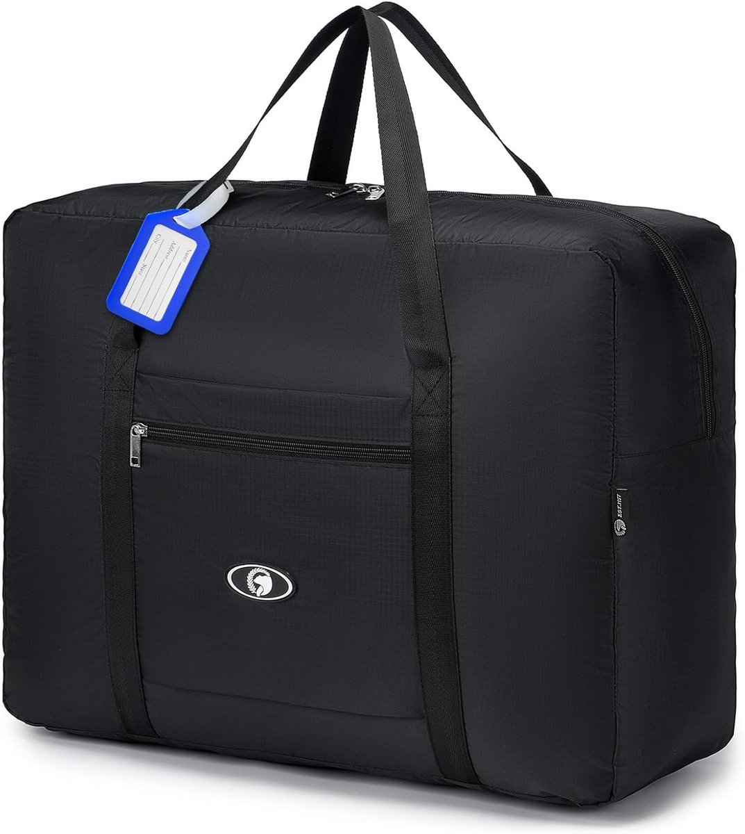 45L Reisbagage Handbagage 55x40x20cm Lichtgewicht Waterdichte Weekendtas Vouwbare Reistas voor Vrouwen en Mannen, Ideaal voor Vliegtuig en Cabin Luggage