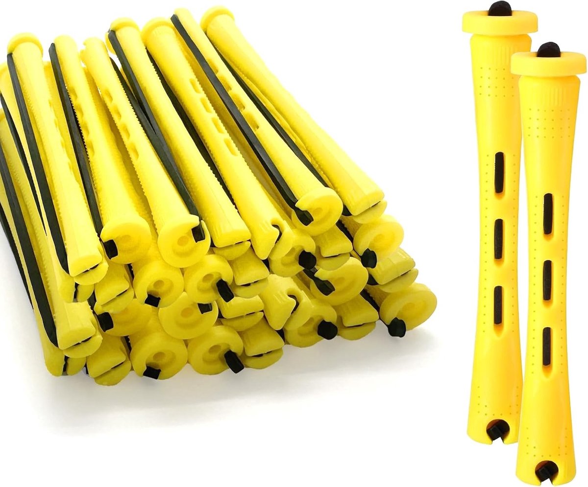 Complete Set van 60 Papilots voor Permanent Waves - Kleine Haarrollers van 0,28 Inch voor Lang, Middellang en Kort Haar