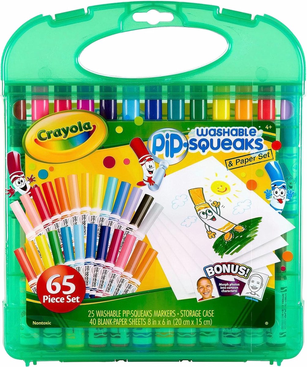 Thijox - Viltstiften Kleurkoffer Set voor Kinderen, 25 Wasbare Mini Viltstiften en 40 Vellen Papier, Creatieve Activiteiten en Knutselen, Perfect voor