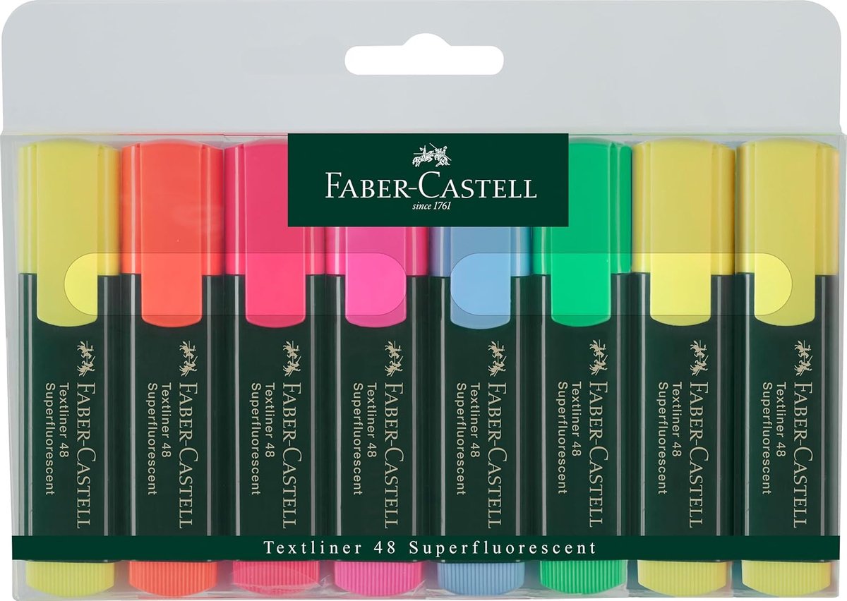 Thijox - Textmarker Set 8 Stuks, Herbruikbare Highlighter met 6 Kleuren, 1-5 mm Lijnbreedte, Ideaal voor School, Kantoor en Creatieve Projecten