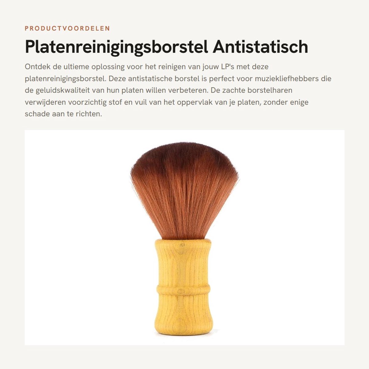 Inovra- Platenreinigingsborstel Antistatisch - Professioneel - Soft Borstel - Snel en Effectief - Veroorzaakt Geen Schade - Hoogste Geluidskwaliteit - Platenborstel