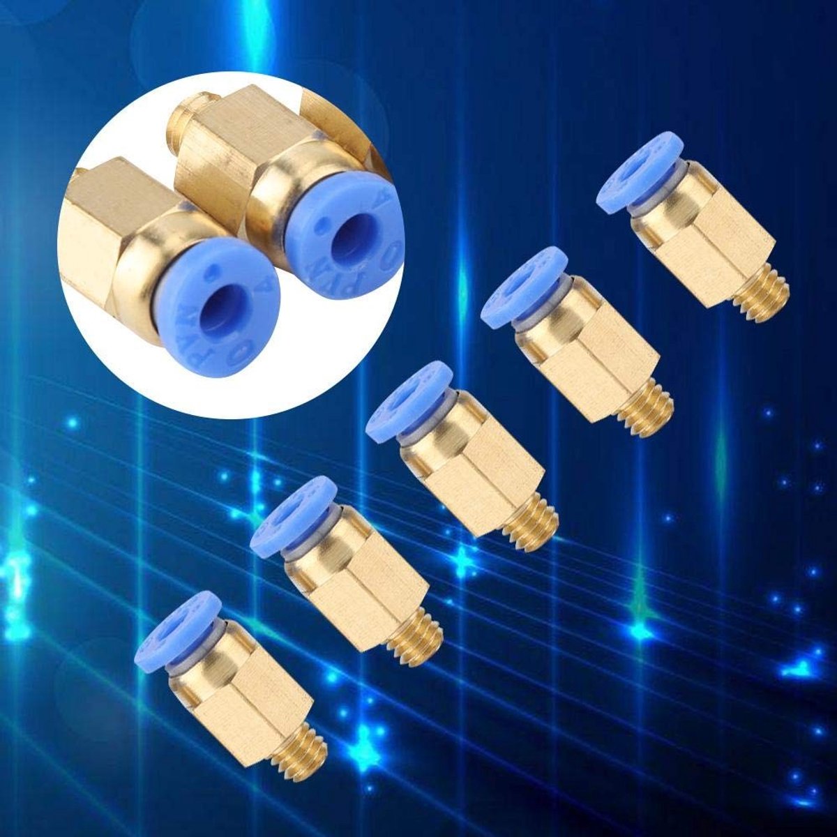 Inovra- Pneumatische Connector 5 Stuks - 304 Roestvrij Staal - Geschikt voor PU/nylon Slang - Robuust en Duurzaam - Snelle Montage - Compacte Afmetingen - Pneumatische Fitting