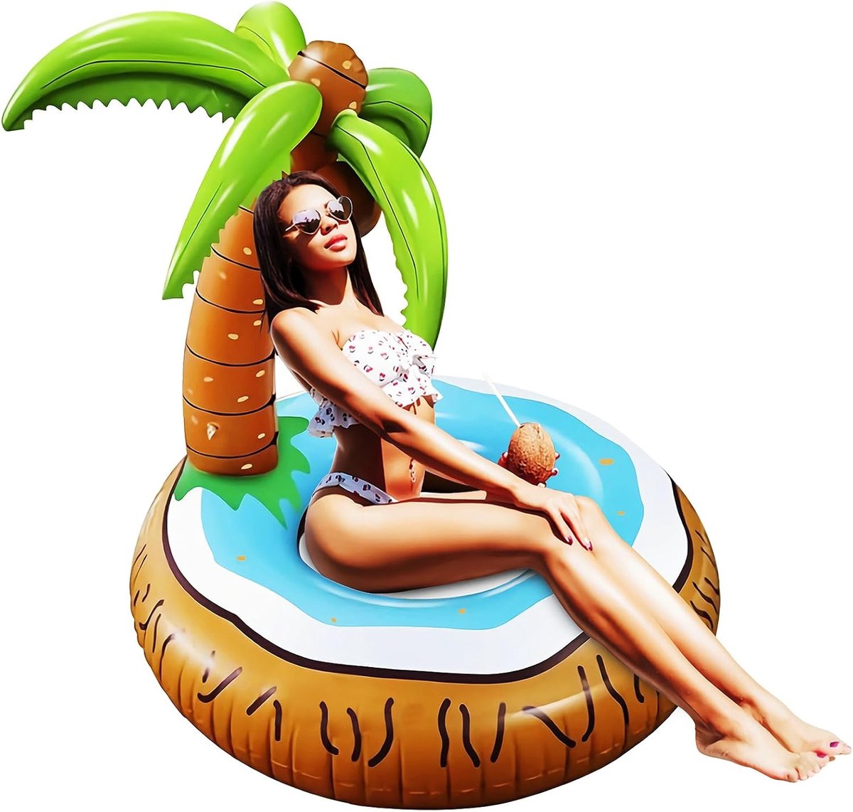 Opblaasbare Palmboom 122 cm - Tropisch Ontwerp - Stevig Vinyl - Perfect voor Zwembadplezier - ShopVlot