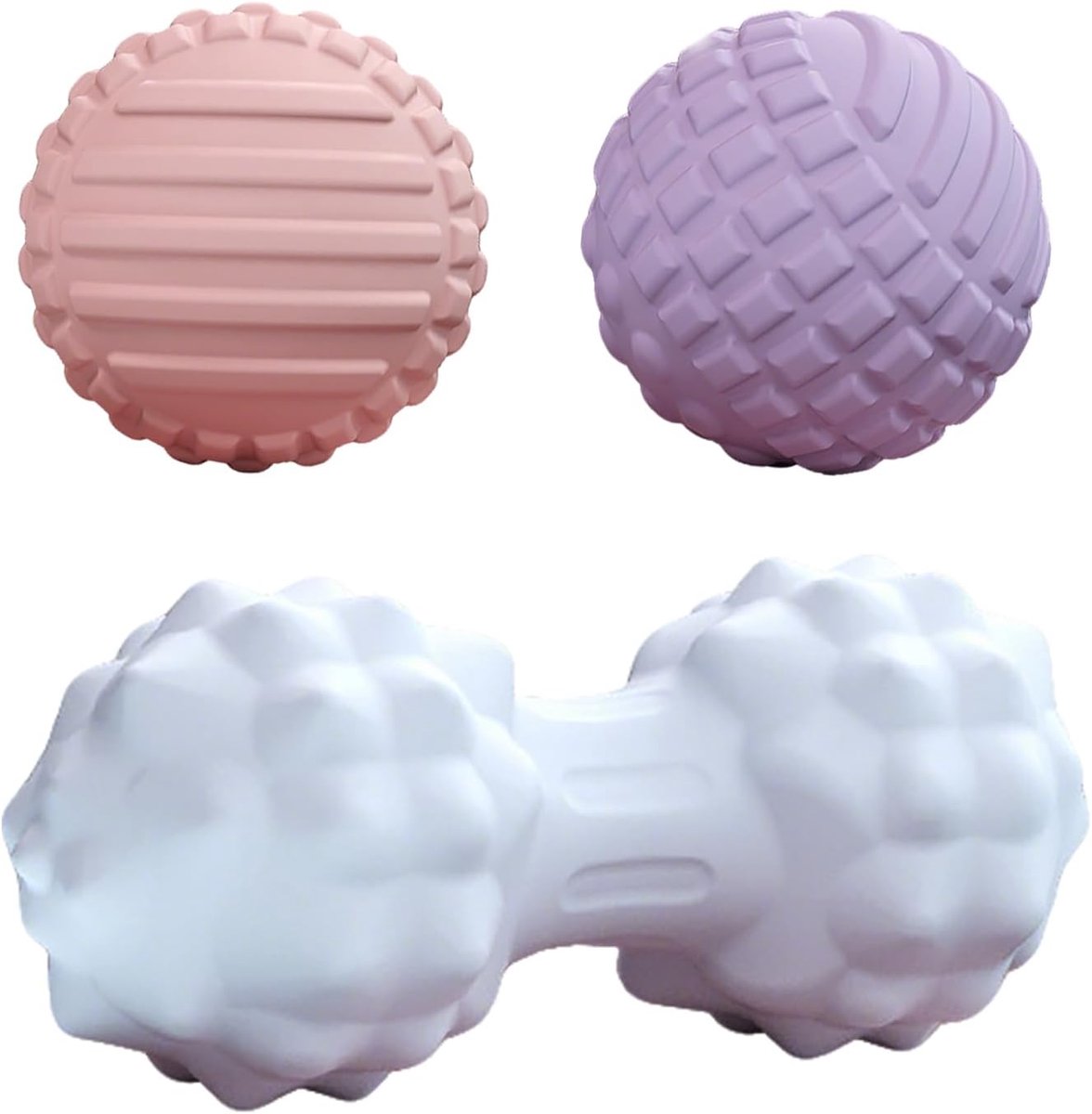 Thijox - 3 Massageballen Set - Lacrosseballen voor Zelfmassage - Spierontspanning, Reflexologie voor Rug, Voeten, Handen, Benen - Ergonomisch en Duurz