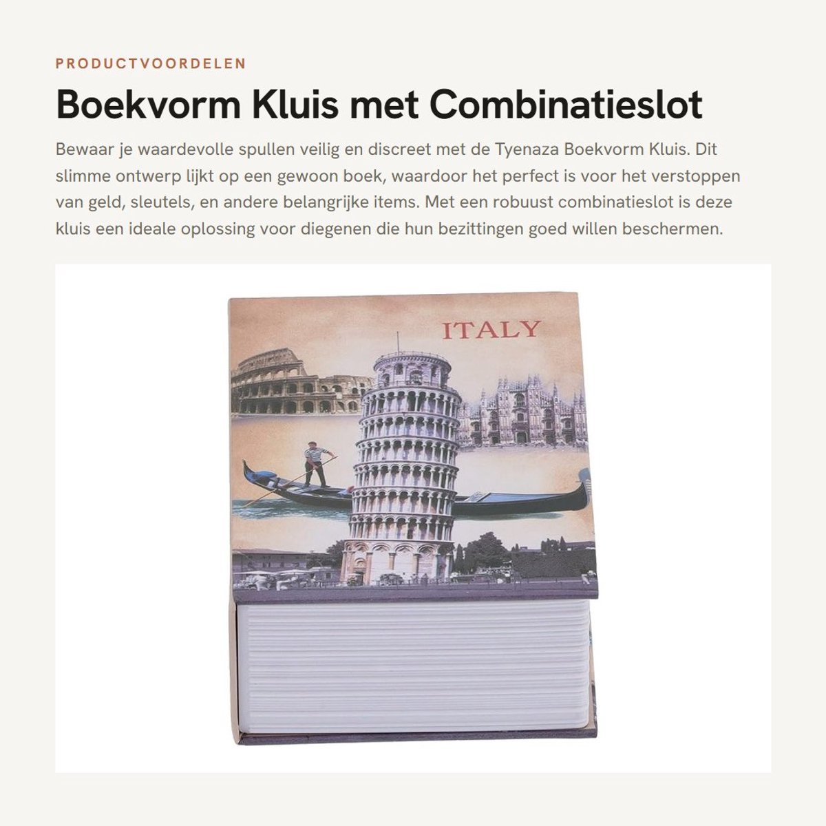 Dailygoods- Boekvorm Kluis met Cijferslot - Mini Kluis - Verborgen Opbergdoos - Voor Geld en Sleutels - Roestvrij Staal - Goede Verbergfunctie - Boekkluis