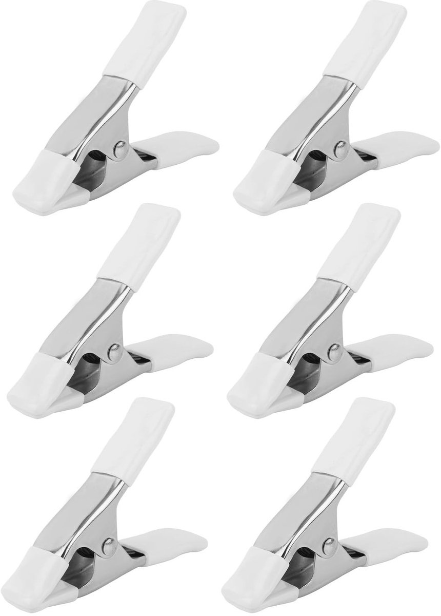 Dailygoods- Jurkklemmen 10,6cm Duurzaam - Kledingclips - Kledingclips voor tailleren - Vaste Kledingklemmen - Bruidsjurken - Kunststof/IJzer Verchroomd