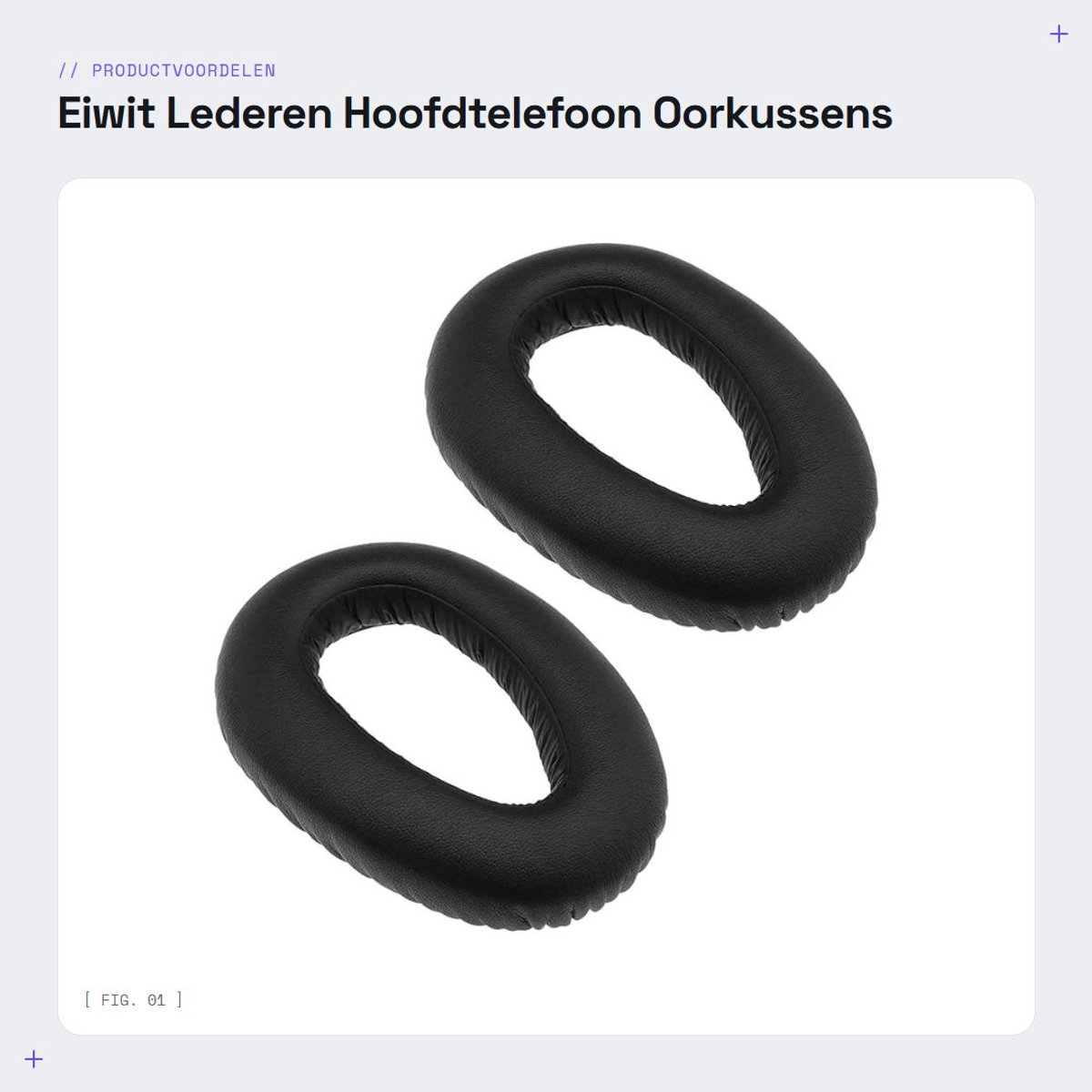 Dailygoods - Eiwit Lederen Hoofdtelefoon Oorkussens - Memory Foam - Zwart - Comfortabele Vervangende Oorkussens - Geschikt voor Sennheiser 550 II...