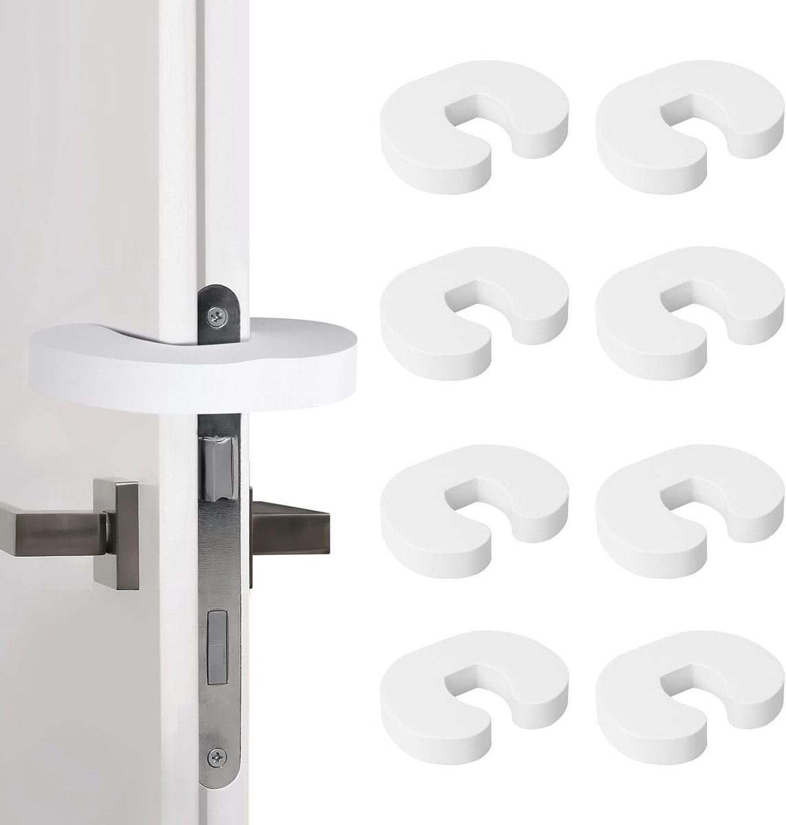 Thijox - Romon Klembescherming voor Deuren, 8 Stuks, Deurstopper, Vingerklembescherming, Kinderbeveiliging, EVA-schuim, Veiligheid voor Baby en Huisdi
