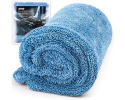 Thijox - Airlab Gedraaide XL Auto Drooghanddoek 60x40cm, 1200GSM Professionele Dubbelzijdige Microvezeldoek, Ultra-absorberend, Pluisvrij, Perfect voo