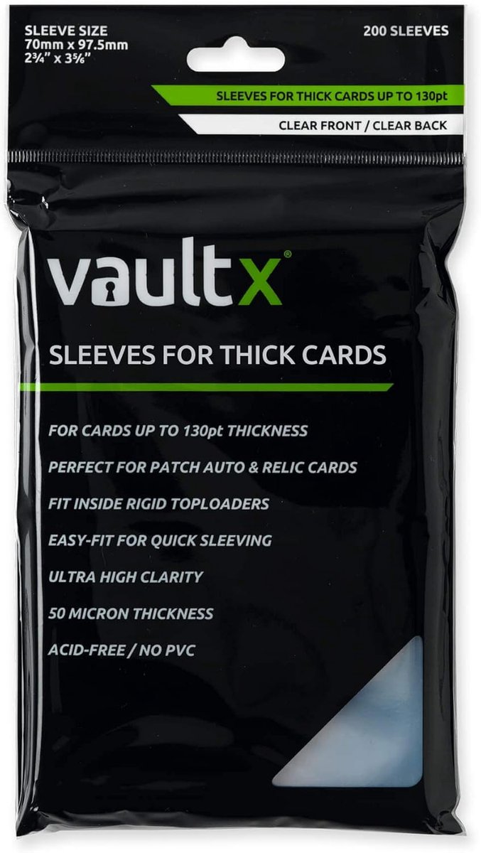Thijox - Dikkere Kaarthoezen voor Dikkere Kaarten - Premium Zachte Penny Sleeves tot 130pt - 200 Stuks - Archiefveilig, Zuurvrij, Niet-PVC Materiaal