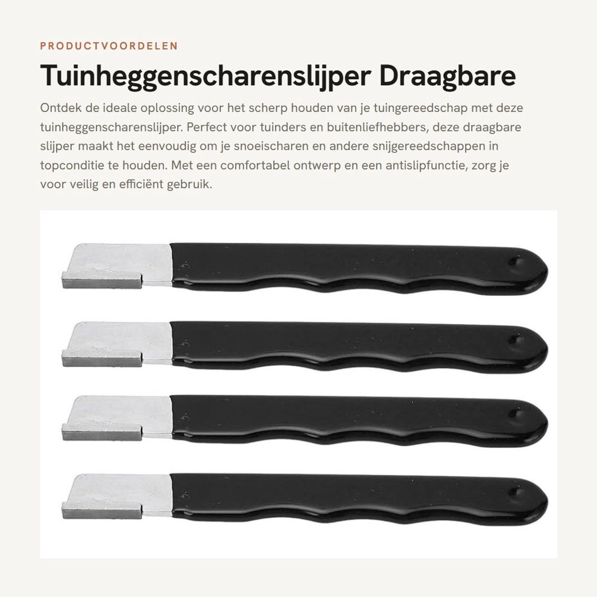 Dailygoods- Tuinheggenscharenslijper Draagbaar - Antislip - Tuingereedschapslijper - Veilig - Comfortabel - Geschikt voor Messen/Snoeischaren - Gereedschapslijper