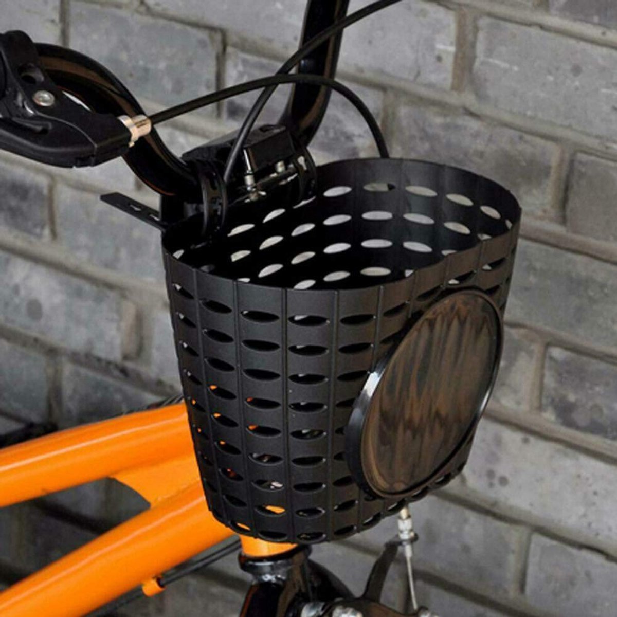 Dailygoods- Kinderfietsmand Hoogwaardige Kunststof - Opbergmand - Hol Ontwerp - Bevestigingsbanden - Slagvast - Slijtvast 21 x 12 x 14 cm - Fietsmandje