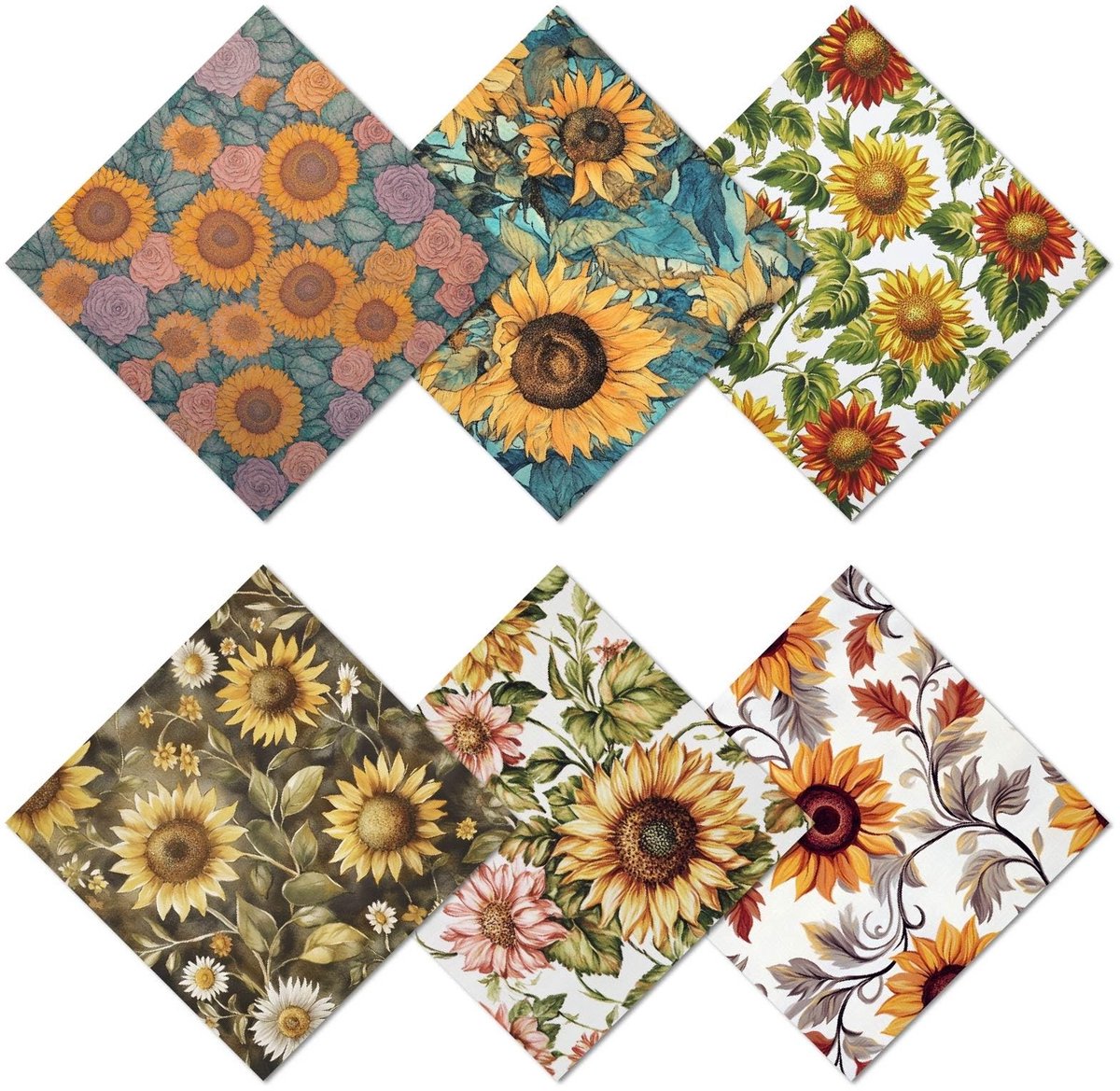 Inovra - Set van 6 Zonnebloem Microfiber Bril Reinigingsdoeken