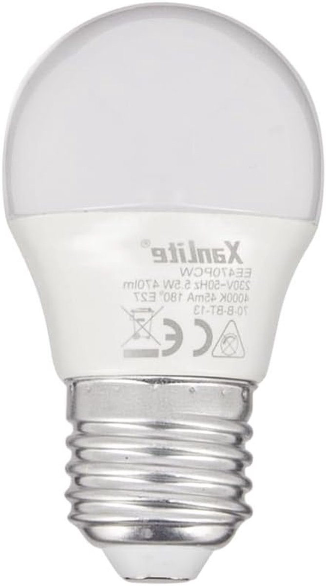Ledlamp P45 - Standaard lamp - Energie besparen - Neutrale lichtkleur - E27 fitting - Wit
