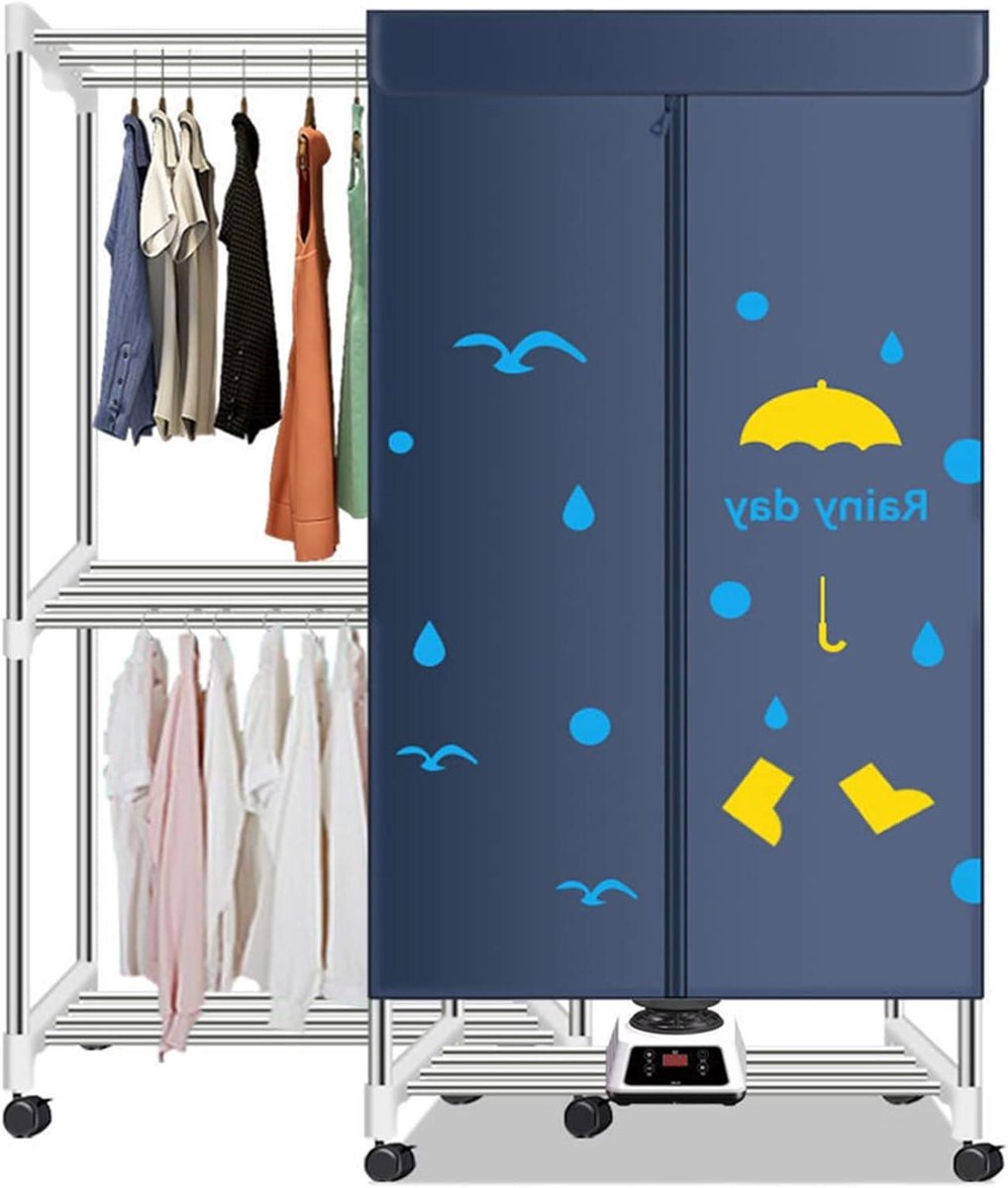 Draagbare Wasdroger Kleine Droger Snel Kleding Drogen Grote Capaciteit Met Timer Wit