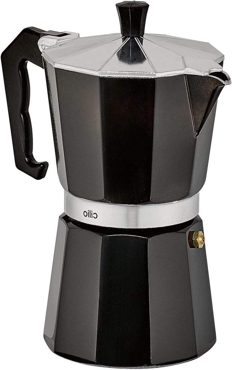 Koffie Percolator - Moka Pot - Warme Koffie Maken - Afneembare Tank - 6 Koppen - Zwart