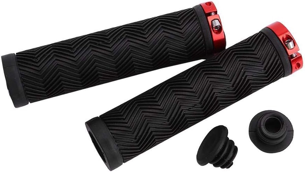 Stuurgrepen Fiets - Handgrepen Stuur - Veilig Fietsen - Antislip Grip - Standaard Maat - Rood