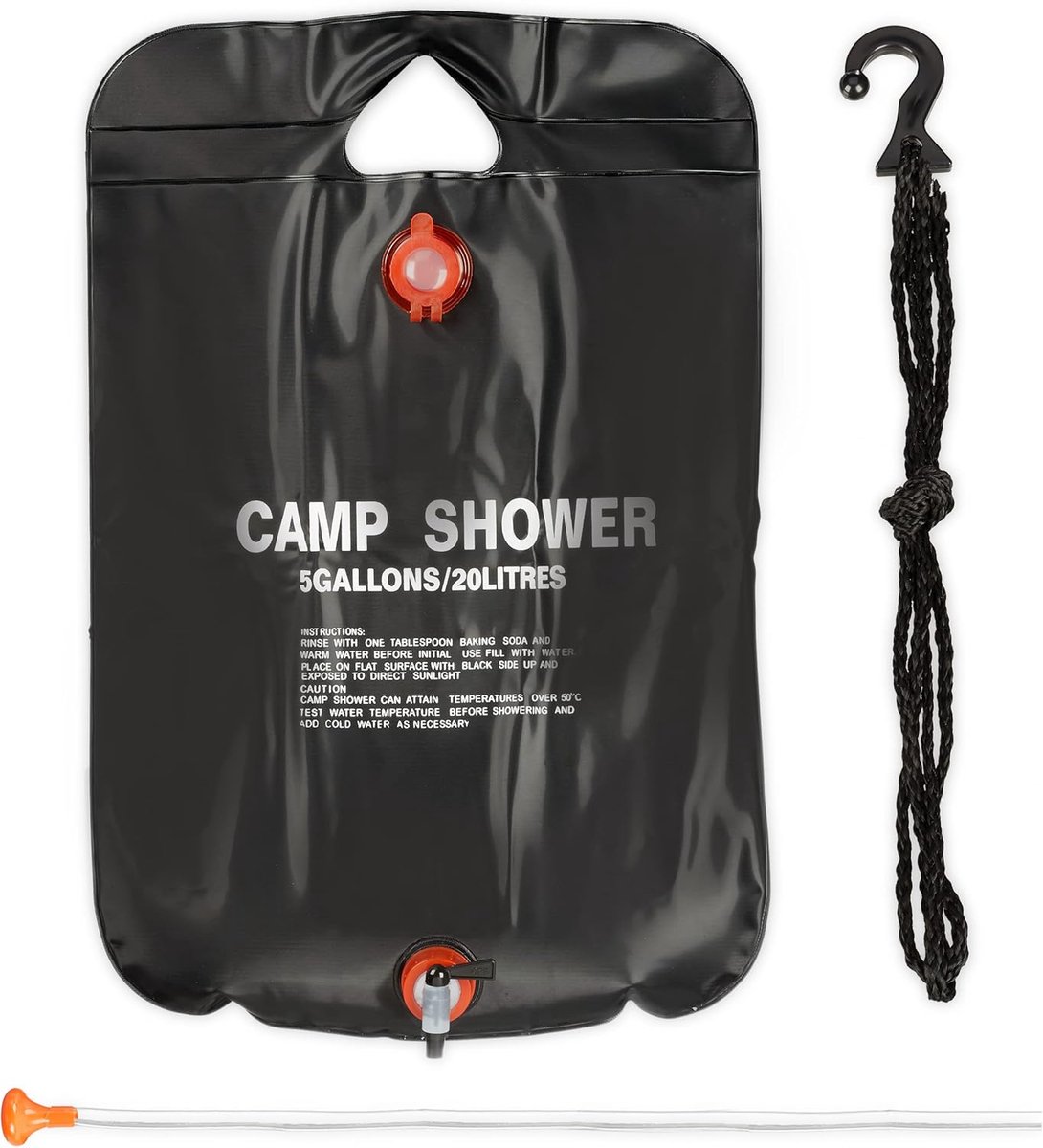 Thijox - Camping Douche 20 Liter - Opvouwbare Solar Buitendouche met Handsproeier - Mobiel en Praktisch voor Kamperen, Tuin, Feest en Buitenactiviteit