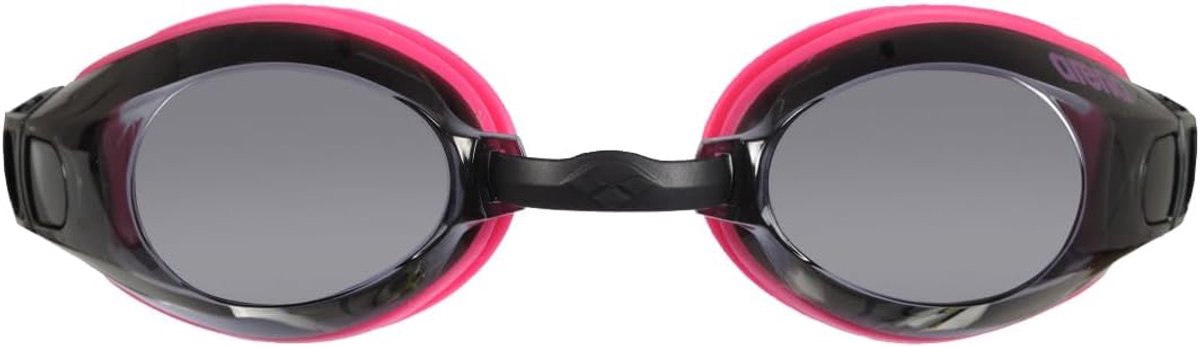 Thijox - Unisex Training Vrije Tijd Zwembril Zoom X-Fit met UV-bescherming, Anti-condens Coating, Harde Glazen, Pink-Smoke-Black, One Size