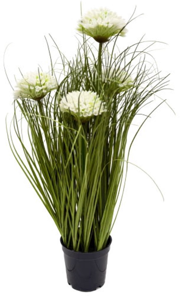 Oosterik Home Siergras met bloem wit H 47 cm kunstplant Oosterik Home onbekend