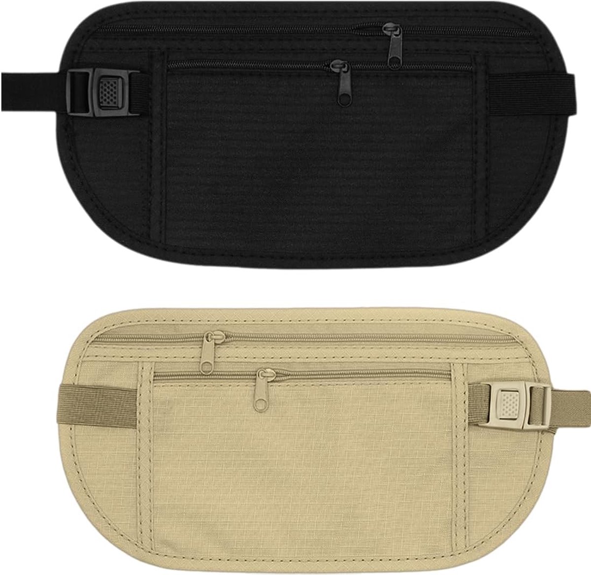 SnelShoppen - Hidden Money Strap 2 Stuks - Anti-Diefstal Strap - Verstelbare Waterdichte Sporttas voor Mobiele Telefoon, Paspoort en Contant Geld