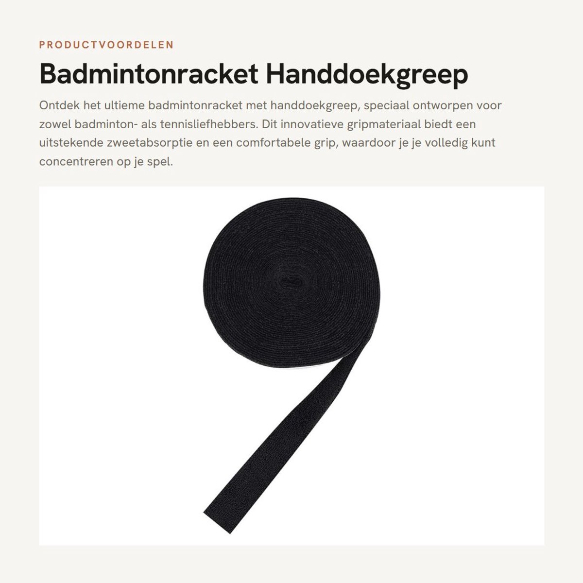 Inovra- Badmintonracket Handdoekgreep - 10m Grip Tape - Antislip - Schokabsorberend - Zweetabsorberend - Comfortabel Handgevoel - Racketgrip
