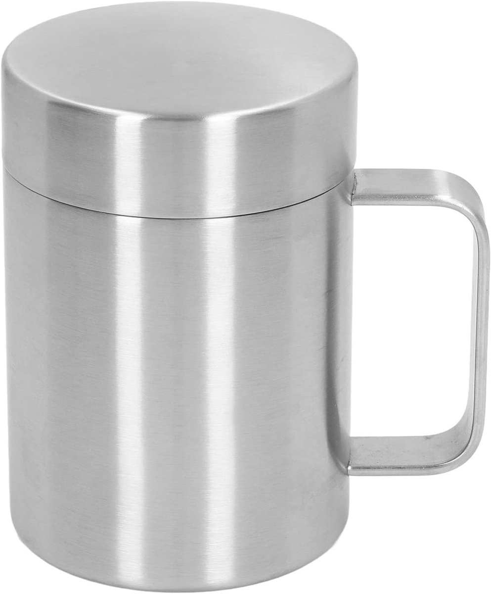 Isolerende RVS Koffiemok met Deksel en Handvat - Dubbelwandige Reismok voor Koffie, Thee en Camping (400ML)