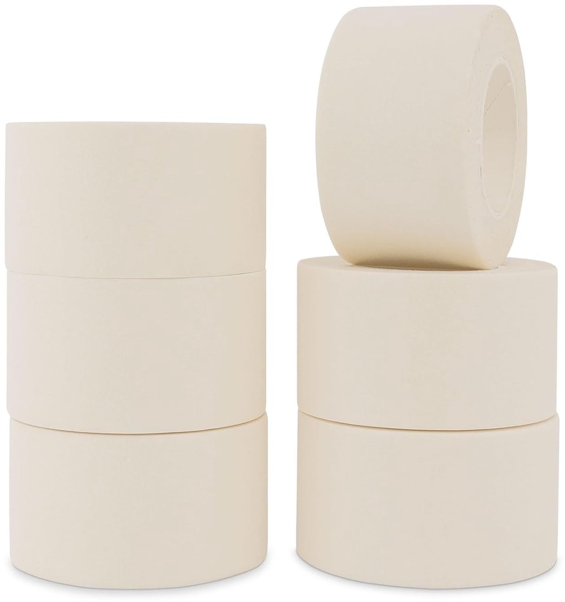 6 Stuks Witte Plakband, 38mm Waterdichte Creatieve Tape voor Doe-Het-Zelf Projecten, Thuisdecoratie en Herstelwerkzaamheden