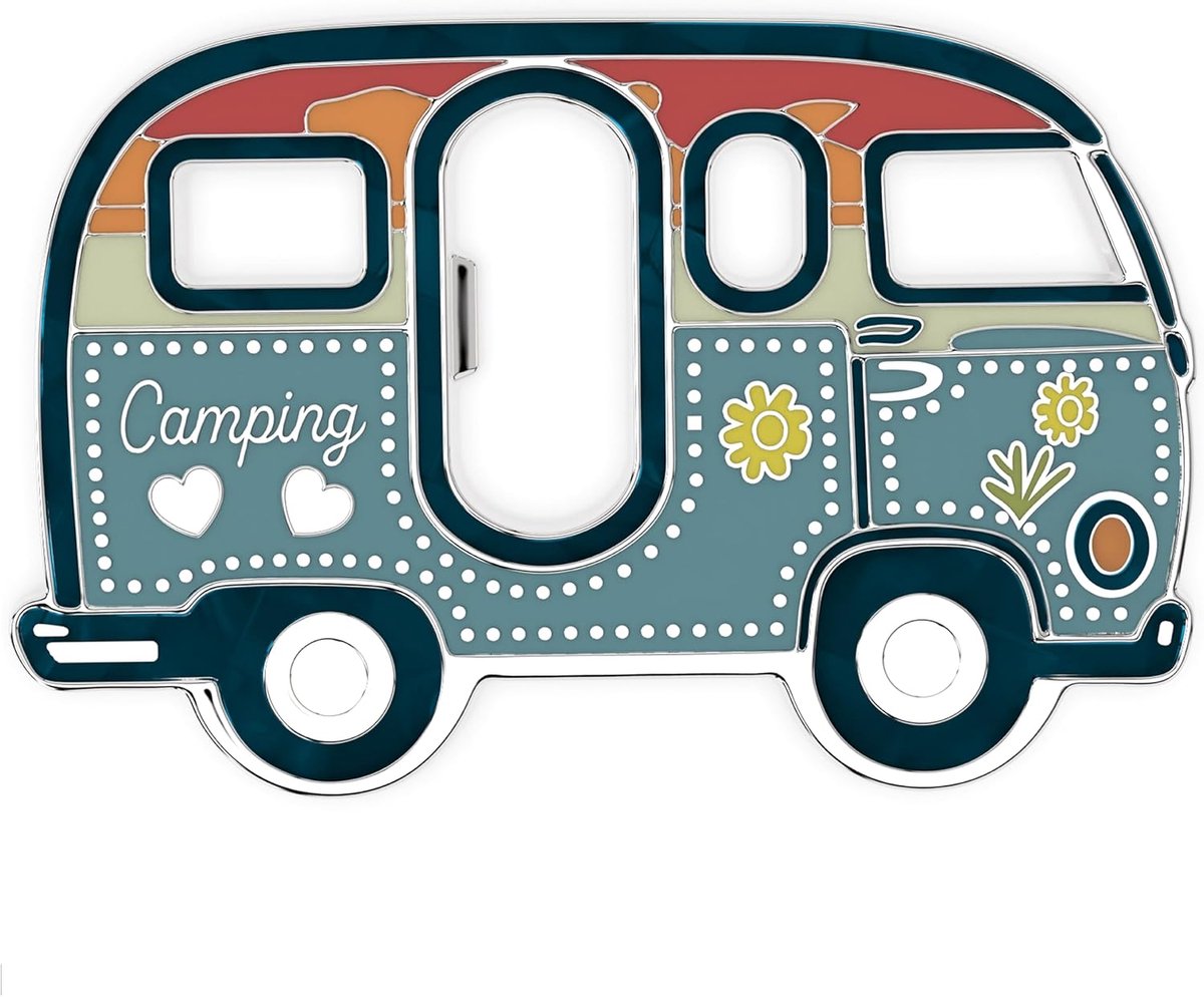 Thijox - LANOLU Flesopener Magnetisch Retro Campingbus Ontwerp - Metalen Flesopener voor Camping, Caravan en Feest - Perfect Cadeau voor Kampeerliefhe