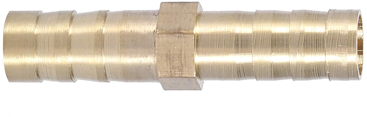 Dailygoods- Slangverbinder 8mm Messing - Rechte 2-weg Koppeling - Pijpverbinder - Prikkeldraad Bevestiging - Kwaliteitsproduct - Industriële Toepassing