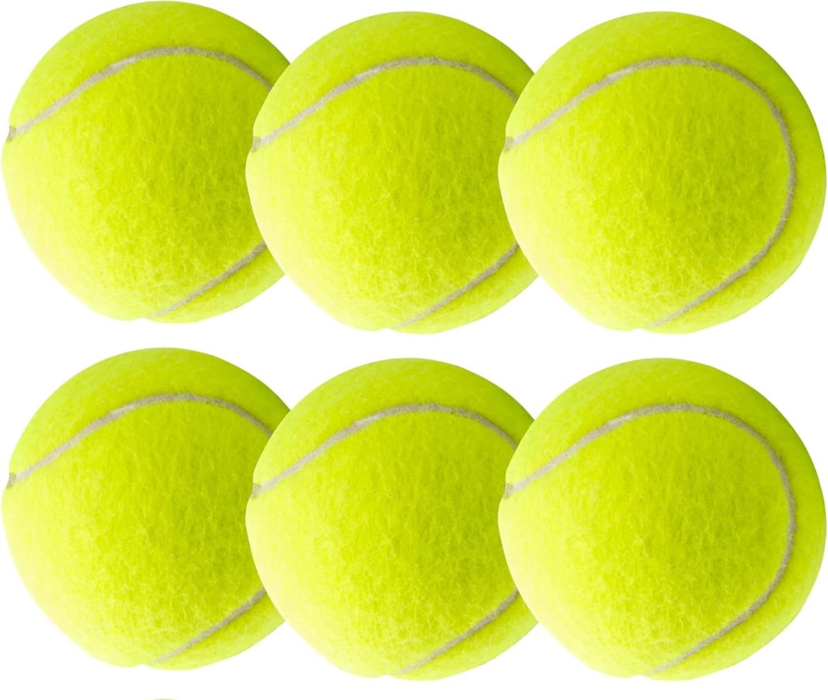 Thijox - 6 x Gele Tennisballen voor Training en Wedstrijd met Draagtas - Ideaal voor Honden, Wasmachine en Sportgebruik