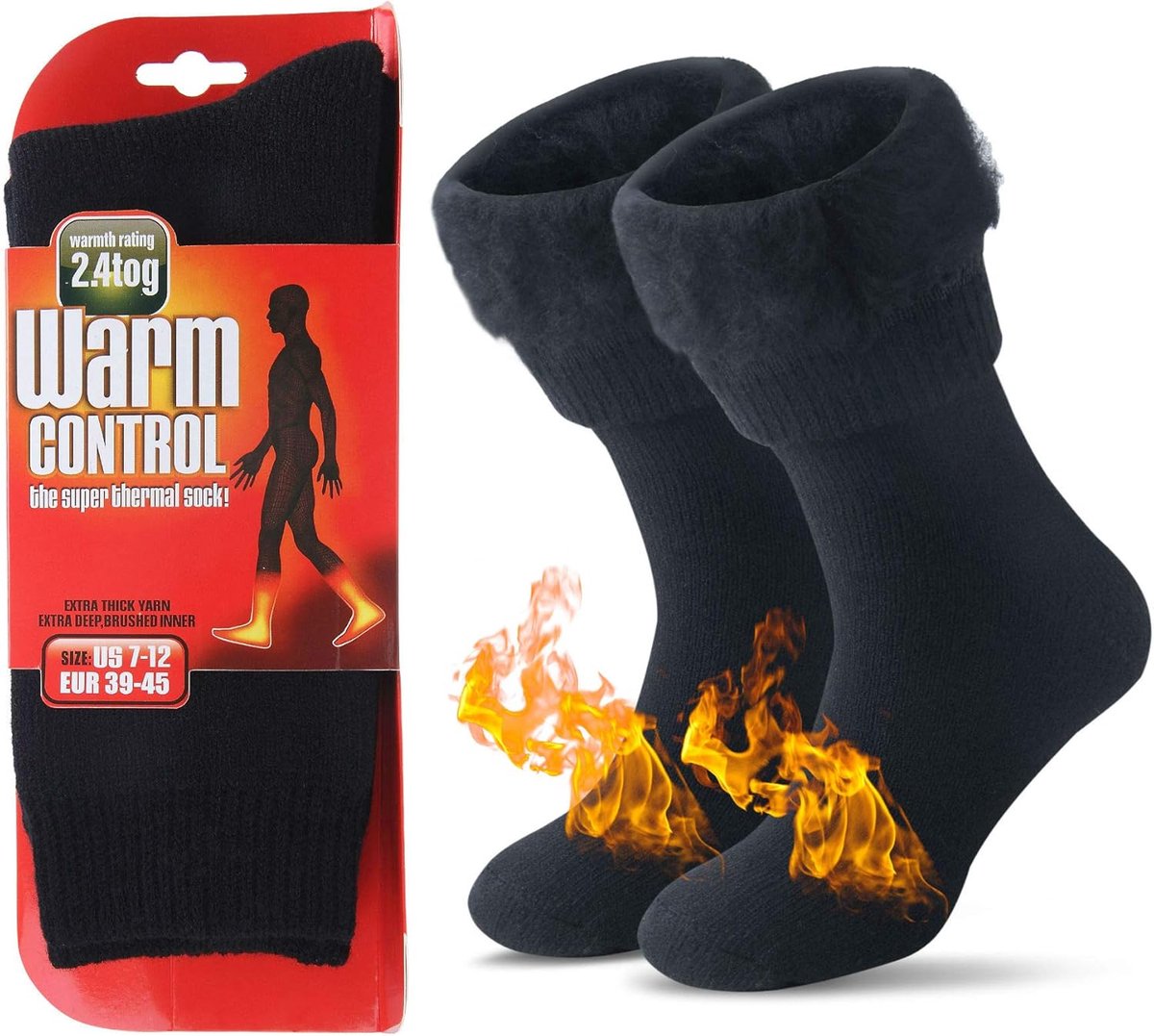 Thijox - Warme thermische wintersokken voor dames en heren, pluche en wol, dikke zachte laarzen, perfect voor winterse dagen, cadeau voor Kerstmis en