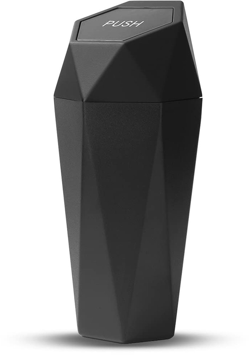 Dailygoods- Vuilnisbak Mini Draagbaar - Waterdicht - ABS - Voor Auto/Kantoor - Lekvrij - 20x7,7 cm - Flexibel en Duurzaam - Prullenbak