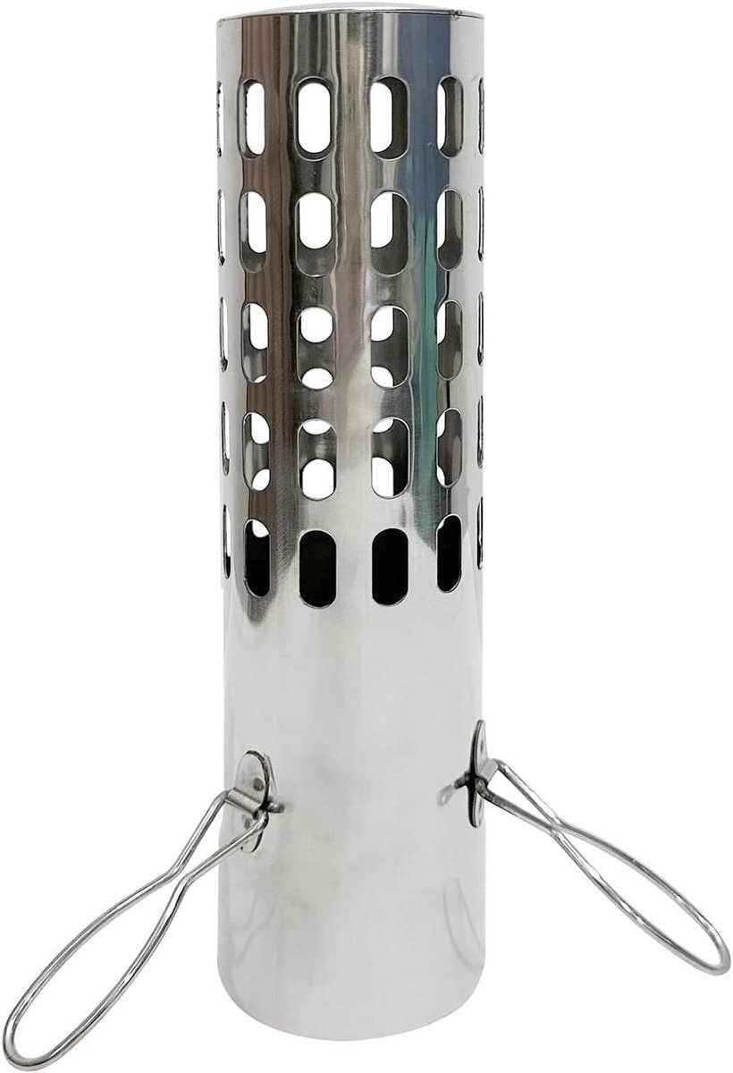 Schoorsteen Pijp - Kachelpijp Uitlaat - Buiten Koken - Vonkenvanger Deksel - 6 cm Diameter - Zilverkleurig
