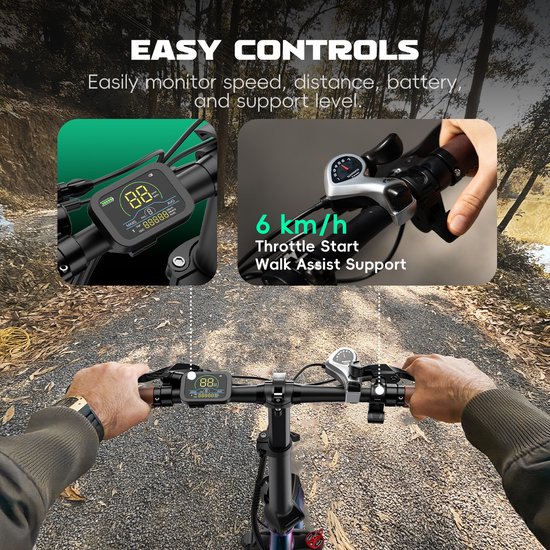 Fafrees F20 Pro Opvouwbare Elektrische Fiets - 250W Motor, 36V 20Ah Accu, 120km Bereik, 7-Speed Shimano, Dubbel Geveerd van FAFREES — afbeelding 3