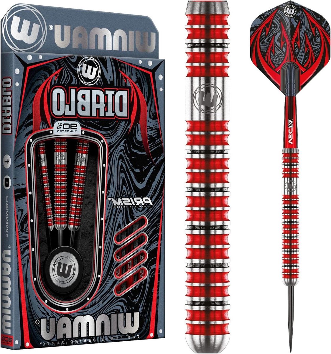 Steeltip Darts - Pijltjes Set - Precisie Werpen - Tungsten 25g - 6.85mm x 50.8mm - Zilver