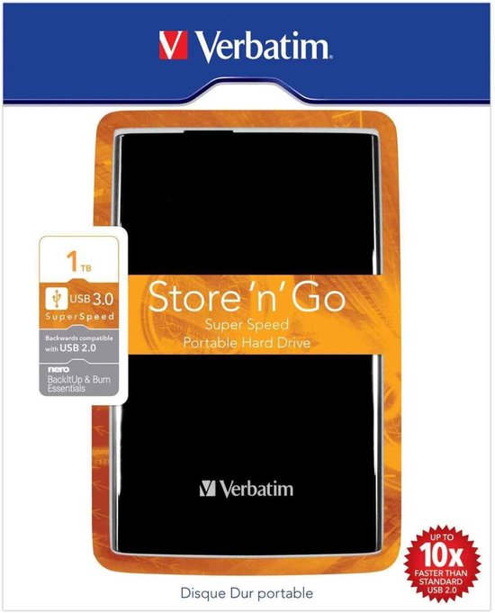 Externe Harde Schijf - Draagbare Opslag - Bestanden Opslaan - USB 3.0 Connectie - 1 TB Capaciteit - Zwart — afbeelding 2