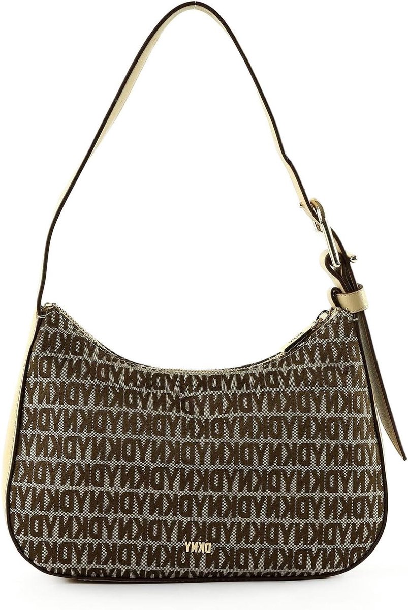 Schoudertas - Dames tas - Dagelijks gebruik - Allover logo detail - 38 cm breed - Khaki