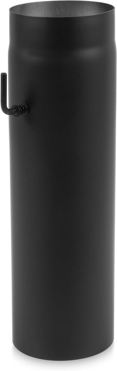 Kachelpijp - Afvoerbuis Rookkanaal - Haard Aansluiten - Met Smoorklep - 130 mm 50 cm - Zwart
