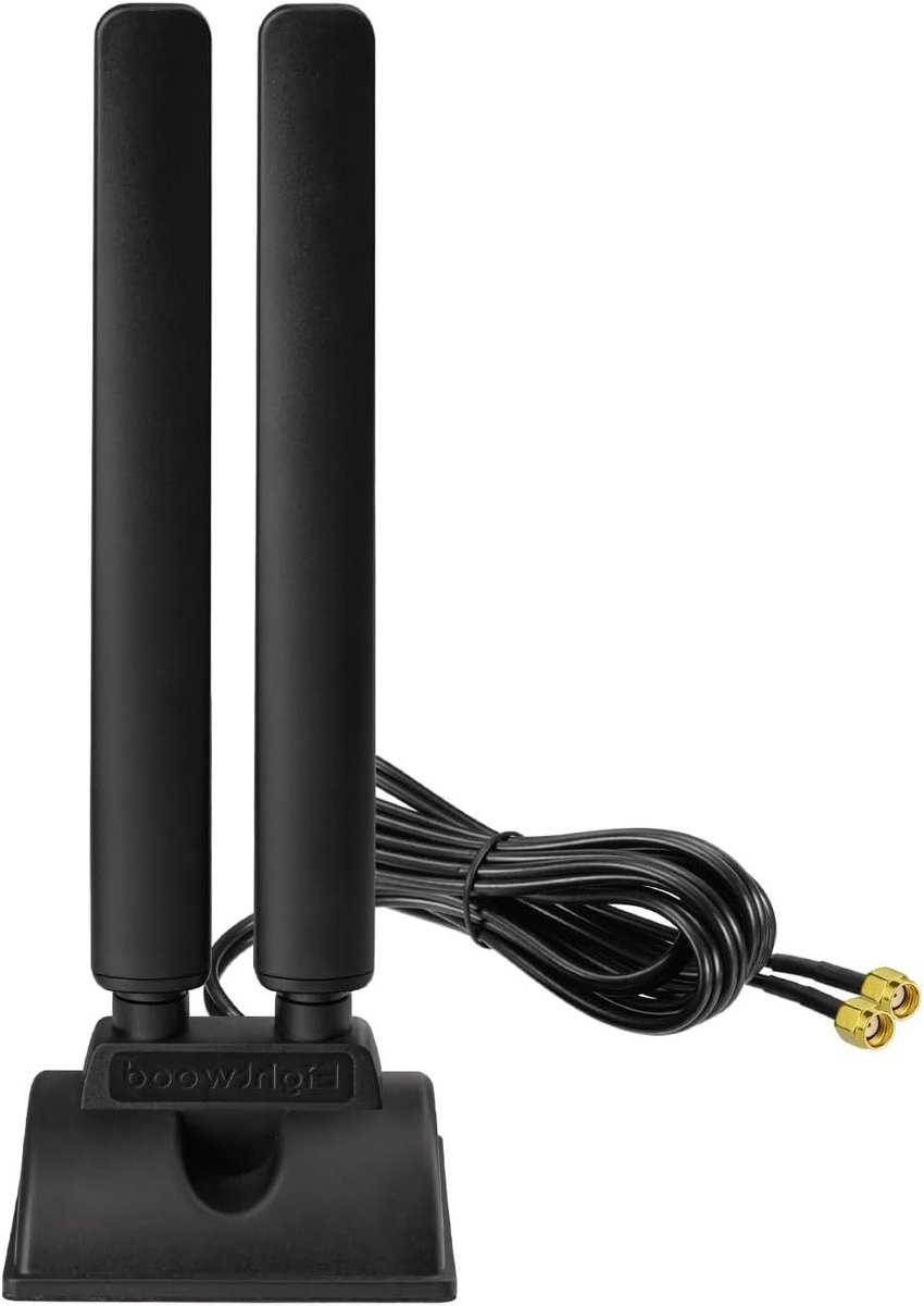 Draadloze Antenne - WiFi Versterker - Netwerk Optimalisatie - Tri Band Ondersteuning - 2 Meter Kabel - Zwart