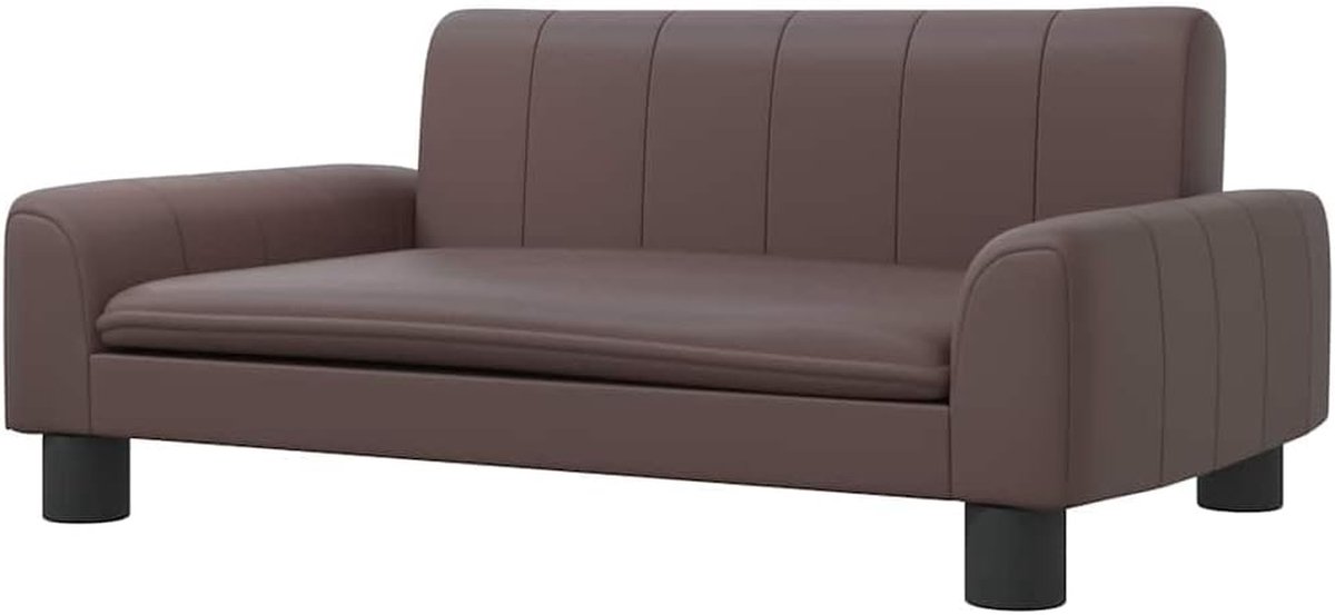 Hondenmand Kunstleer - Huisdier Sofa - Ontspannen Liggend - Waterdichte Bekleding - 70x45x30 cm - Bruin