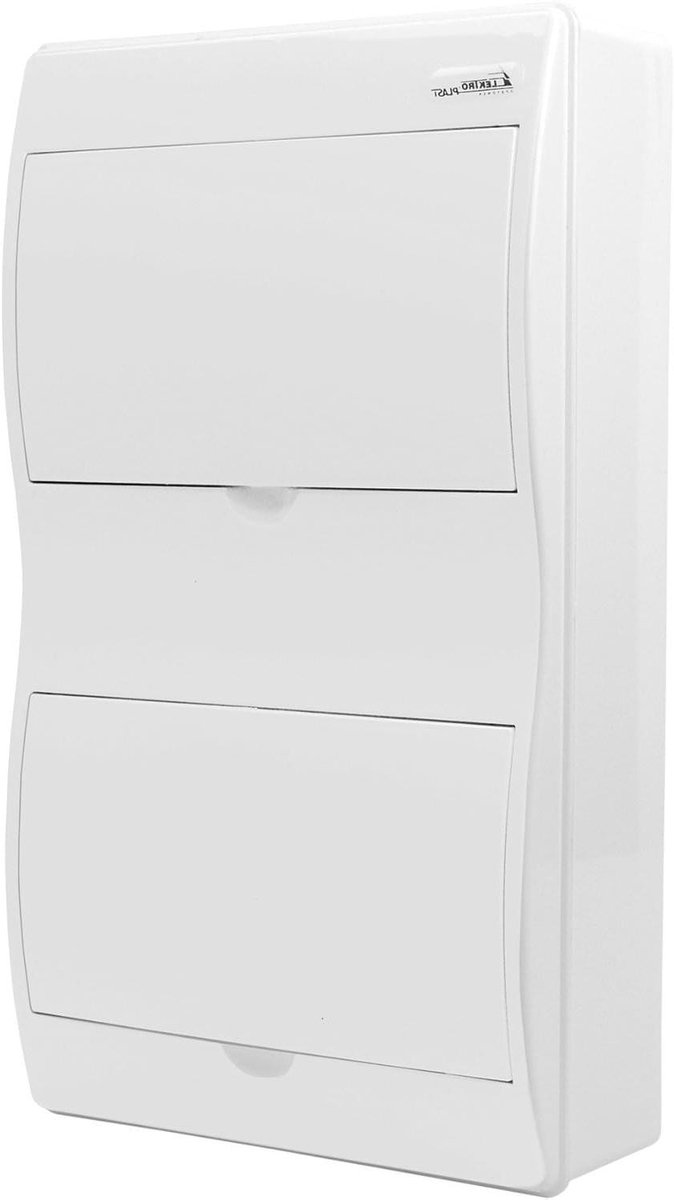 Verdeelkast Opbouw - Zekeringkast Wit - Elektrische Installatie - 16 Modules - 238x403mm - Wit