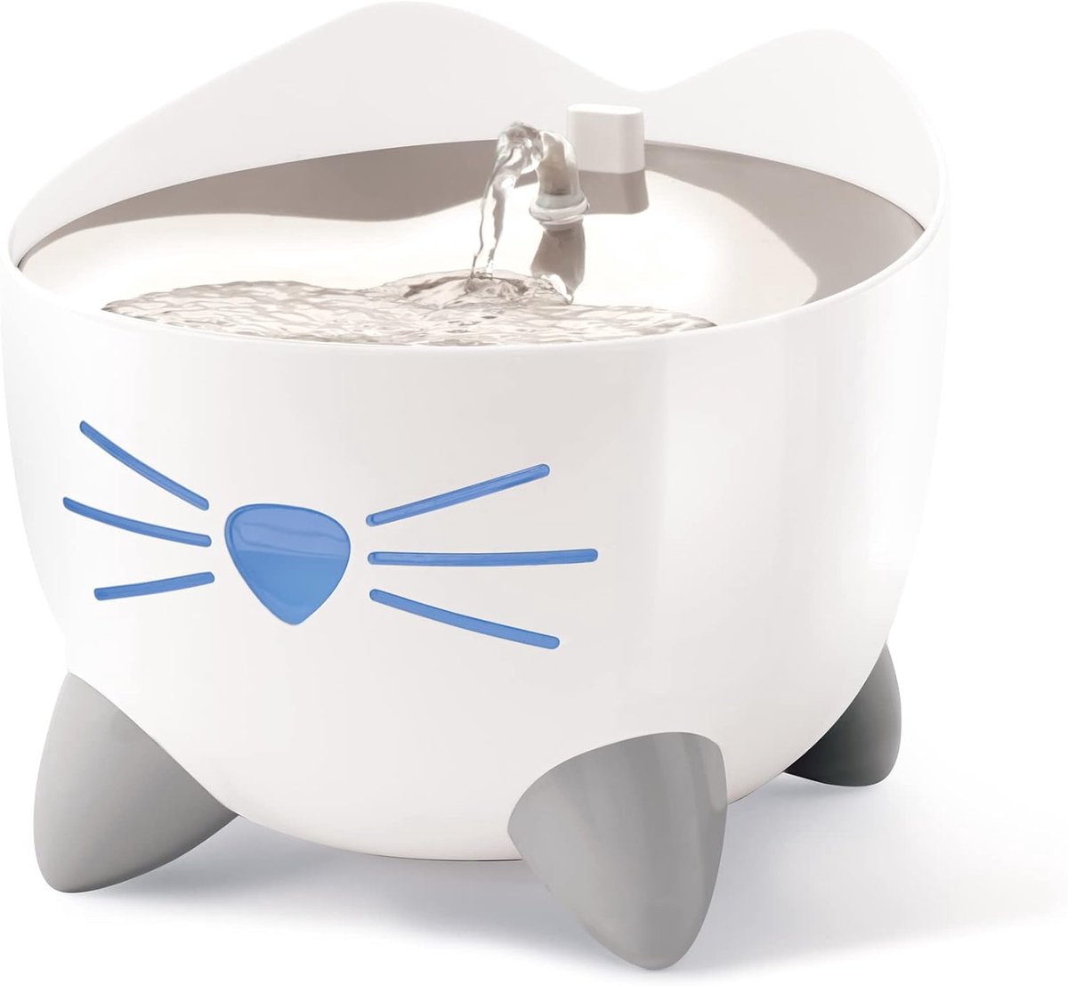 Thijox - Catit Pixi Smart Drinkfontein voor Katten, App Bediening, 2 Liter Waterreservoir, Drievoudige Filtratie, Roestvrijstalen Schaal, Wifi, Slimme
