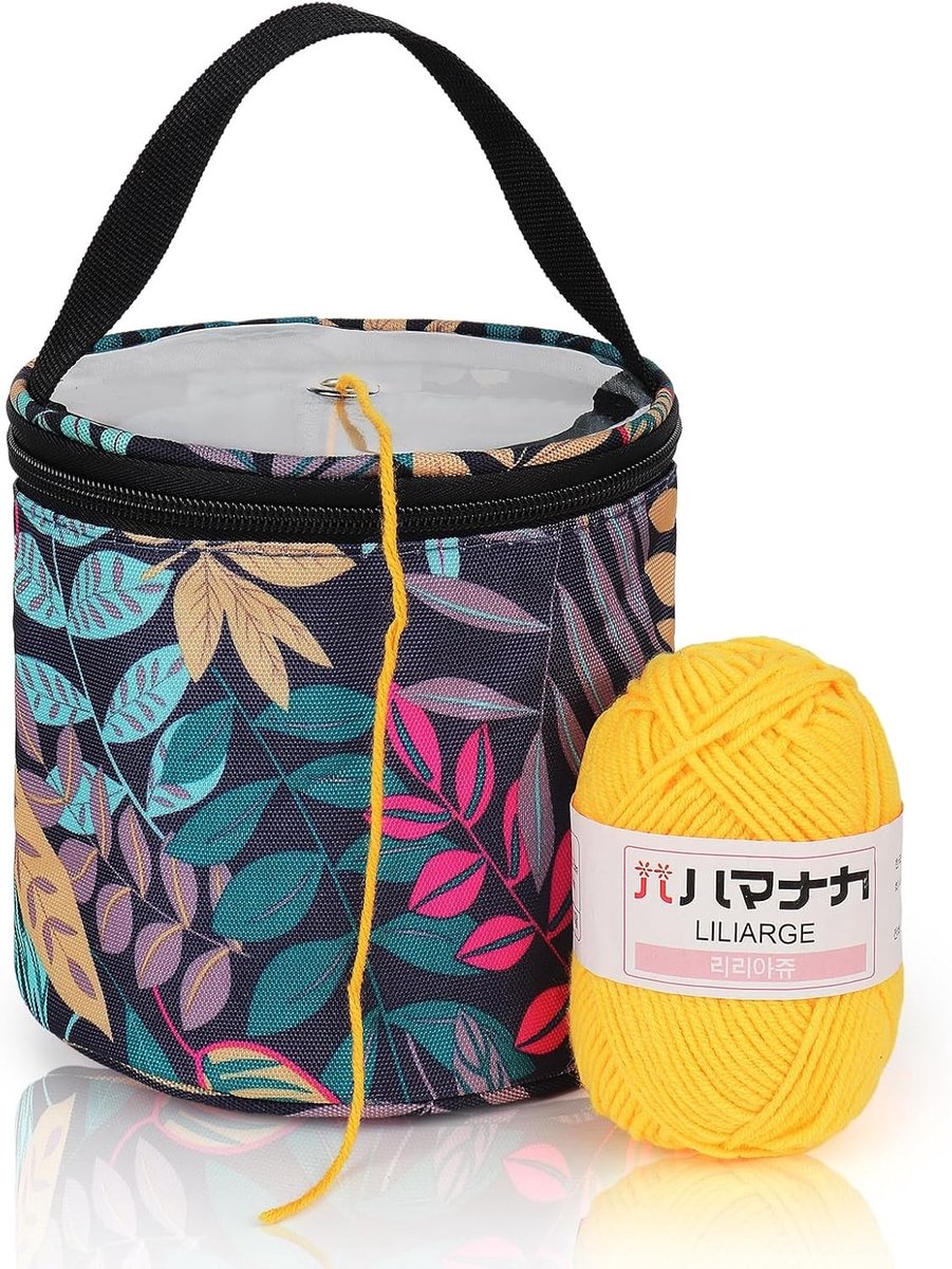 Kleine Haak Tas voor Breien, Ideaal voor Amigurumi Projecten, Wolopslag en Draagbare Breitas voor 100g Garens